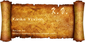 Kanka Vivien névjegykártya